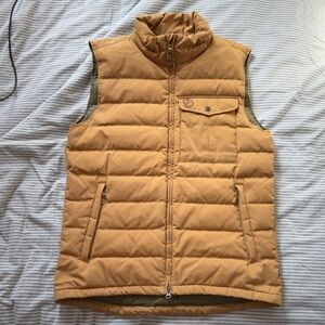 Fjallraven Mens Ovik Lite Vest- size M Brown Tan Down Puffer